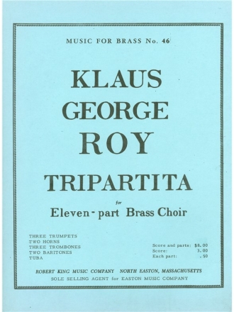 ROY TRIPARTITA OP5 BRASS ENSEMBLE/SCORE AND PARTS(PTION/PTIES)MFB046