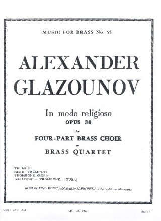 In modo religioso op.38 fr 4 Bleschblser (Ensemble) Partitur und Stimmen,  Archivkopie