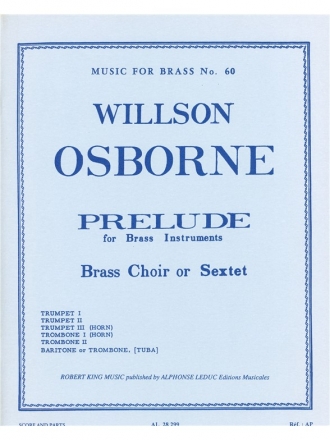 OSBORNE PRELUDE BRASS SEXTET/SCORE AND PARTS(PTION/PTIES)MFB060