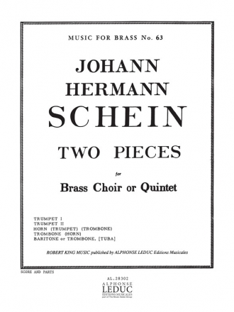 SCHEIN/KING 2 PIECES BRASS QUINTET/SCORE AND PARTS(PTION/PTIES)MFB063