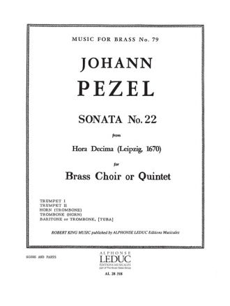 PEZEL/KING SONATA N022(HORA DECIMA) BRASS QUINTET/SCORE AND PARTS(PTION/PTIES)MFB079