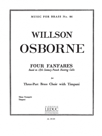 OSBORNE 4 FANFARES 3 TRUMPETS/TIMPANI/SCORE/PARTS(PTION/PTIES)MFB086