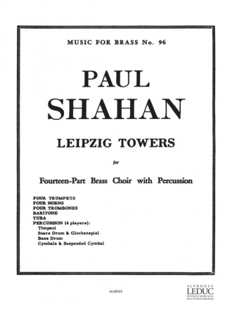 SHAHAN LEIPZIG TOWERS BRASS ENSEMBLE/PERC/SCORE/PARTS(PTION/PTIES)MFB096