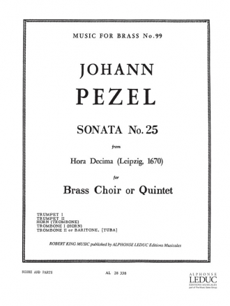 PEZEL/KING SONATA N025(HORA DECIMA) BRASS QUINTET/SCORE AND PARTS(PTION/PTIES)MFB099