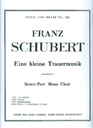 Eine kleine Trauermusik for 7 brass instruments (ensemble) score and parts,  archive copy