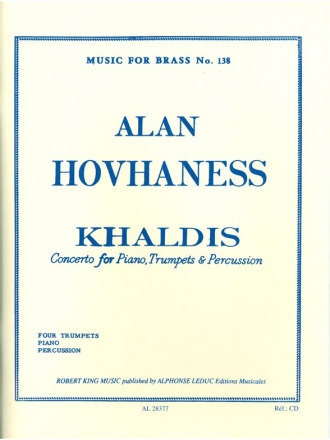 HOVHANESS KHALDIS OP91 PIANO/4 TPTS/PERCU/SCORE/PARTS(PTION/PTIES)MFB138