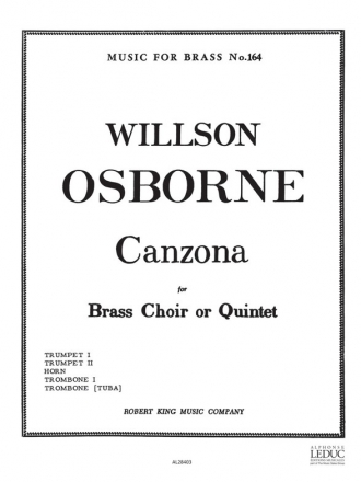 OSBORNE CANZONA BRASS QUINTET/SCORE AND PARTS(PTION/PTIES)MFB164