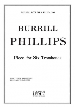 PHILLIPS PIECE 6 TROMBONES/SCORE AND PARTS(PTION/PTIES)MFB208