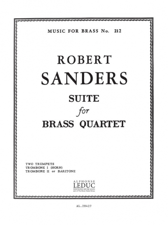 SANDERS SUITE BRASS QUINTET/SCORE AND PARTS(PTION/PTIES)MFB212