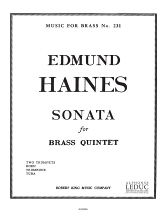 HAINES SONATA BRASS QUINTET/SCORE AND PARTS(PTION/PTIES)MFB231