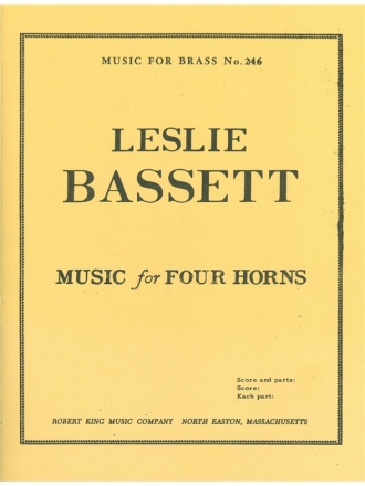 BASSET MUSIC FOR 4 HORNS 4 HORNS(COR)/SCORE AND PARTS(PTION/PTIES)MFB246