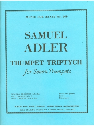 ADLER TRUMPET TRIPTYCH 7 TRUMPETS/SCORE AND PARTS(PTION/PTIES)MFB249