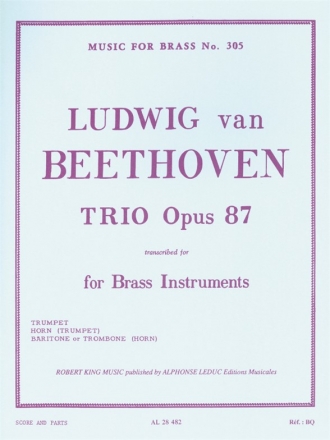 BEETHOVEN/KING TRIO OP87 BRASS TRIO/SCORE AND PARTS(PTION/PTIES)MFB305