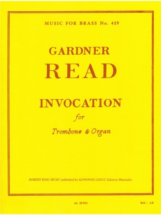 READ INVOCATION TROMBONE AND ORGAN MFB419