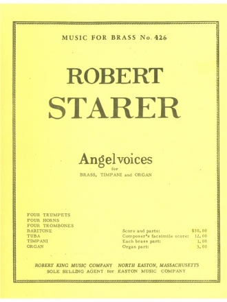 STARER ANGEL VOICES BRASS ENSEMBLE/ORG/PERC/SC/PTS(PTION/PTIES)MFB426