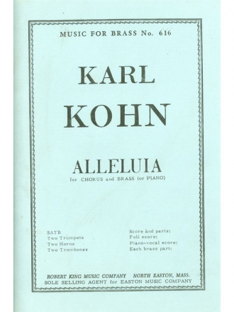 KOHN ALLELUIA CHORUS/BRASS SEXTET/SCORE/PARTS(PTION/PTIES)MFB616