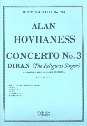 Concerto no.3 Diran for baritone horn and string orchestra score and parts