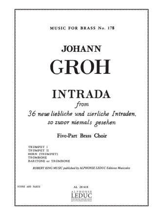 Intrada for 5-part brass choir score and parts