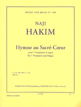 Hymne au Sacr-Coeur pour 7 trompettes et orgue partition et parties