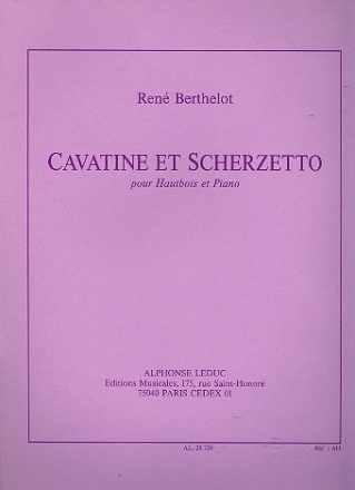 Cavatine et Scherzetto pour hautbois et piano