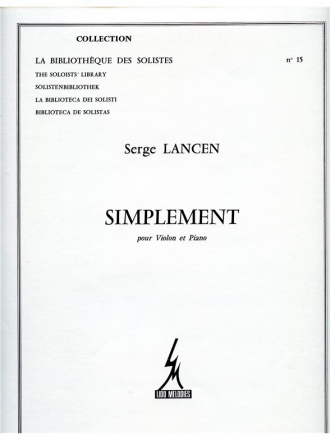 LANCEN SIMPLEMENT VIOLON ET PIANO (LM015)