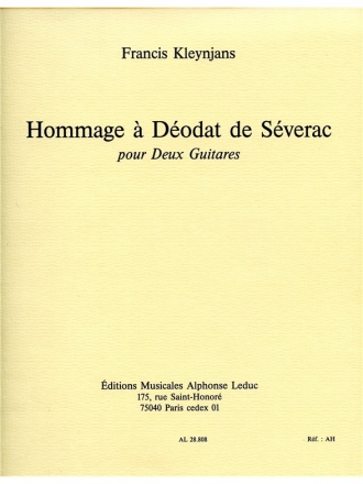 KLEYNJANS HOMMAGE A DEODAT DE SEVERAC 2 GUITARES