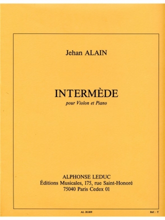 ALAIN J. INTERMEDE VIOLON ET PIANO