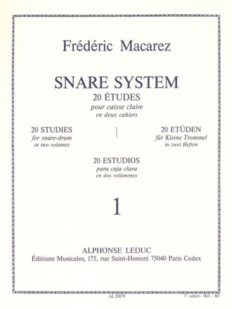 MACAREZ SNARE SYSTEM (20 ETUDES) VOLUME 1/CAISSE-CLAIRE