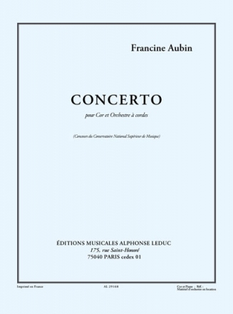 AUBIN F. CONCERTO COR ET ORCHESTRE A CORDES/COR ET PIANO