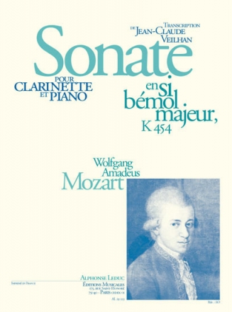 MOZART/VEILHAN SONATE CLARINETTE ET PIANO K454 SIB MAJEUR