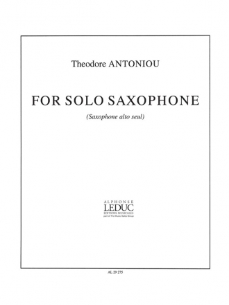 ANTONIOU FOR SOLO SAXOPHONE SAXOPHONE MIB SEUL