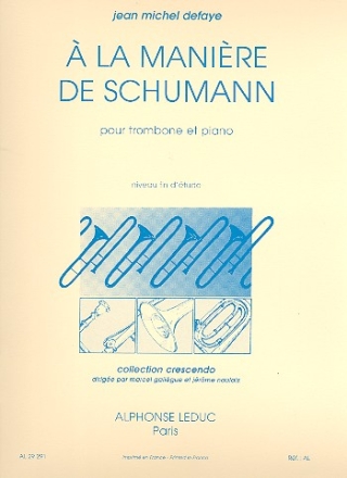  la manire de Schumann pour trombone et piano