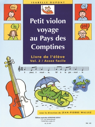 Petit violon voyage au Pays de Comptines   Livre de l'lve vol.2 / assez facile