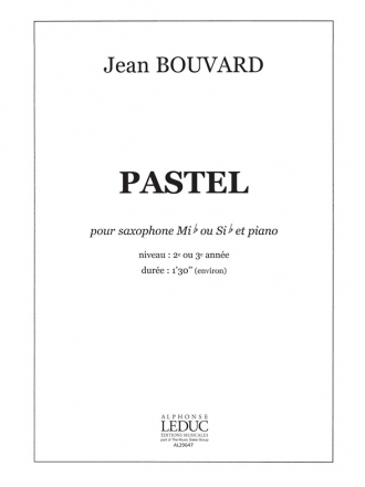 BOUVARD PASTEL SAXOPHONE ALTO OU TENOR ET PIANO