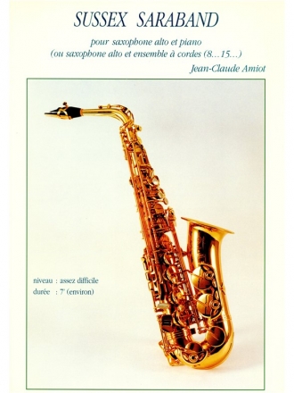 AMIOT SUSSEX SARABAND SAXOPHONE ALTO ET PIANO