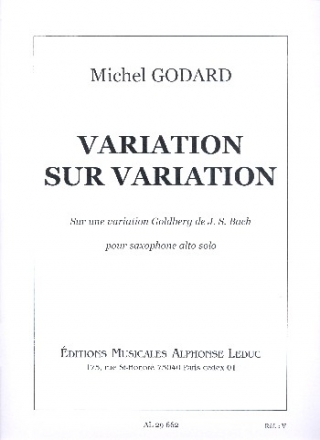 Variation sur variation pour saxophone alto