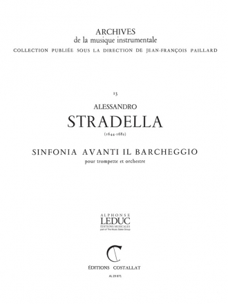 STRADELLA/TARR SINFONIA AVANTI IL BARCHEGGIO (TROMPETTE SOLO/ORCH.A CORDES/CLA.OU ORGUE) PTION