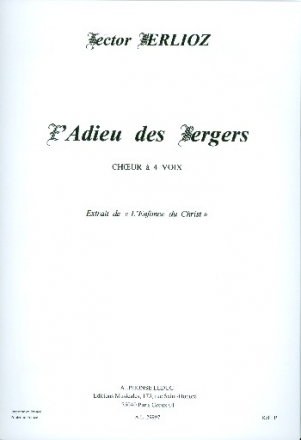 L'Adieu des bergers pour choeur mixte  cappella partition (fr)