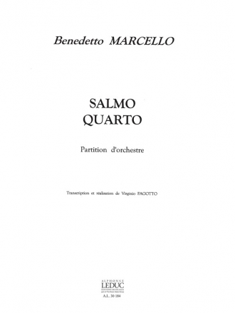 MARCELLO/FAGOTTO SALMO QUARTO SOLI/CHOEUR ET ORCHESTRE) PARTITION D'ORCHESTRE