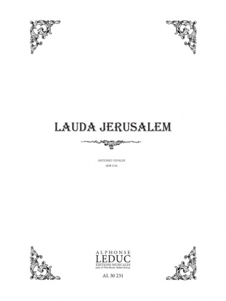 VIVALDI/DURAND LAUDA JERUSALEM SOLI/CHOEUR 1 (SATB) SANS ACCOMPAGNEMENT