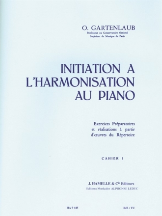 Initation a l'Harmonisation au Piano Vol. 1 pour piano