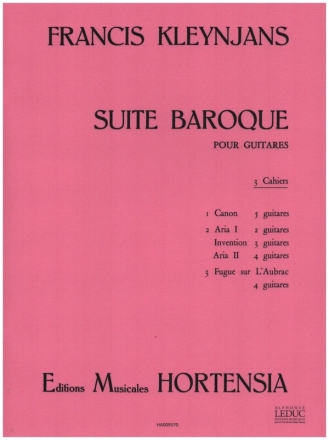 Suite Baroque/Fugue Sur L'Aubrac - vol.3 pour 4 guitares partition