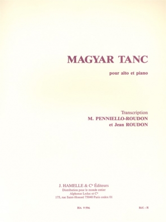 TCHAIKOWSKY/ROUDON MAGYAR TANC ALTO ET PIANO