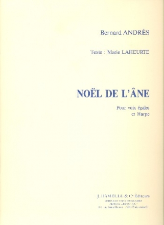 Noel de l'ane pour voix egales et harpe partition