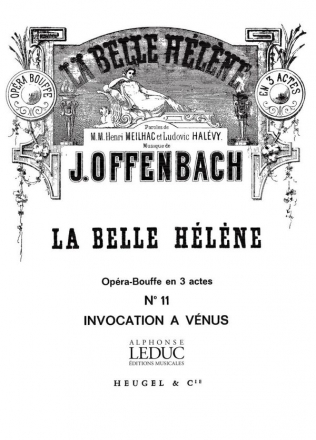 OFFENBACH BELLE HELENE AIR N011 INVOCATION A VENUS SOPRANO ET PIANO