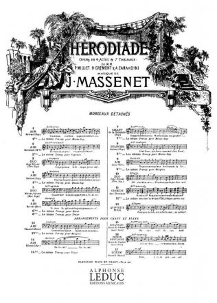 Air de Hrodiade pour soprano et piano