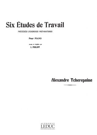 TCHEREPNINE 6 ETUDES DE TRAVAIL PIANO