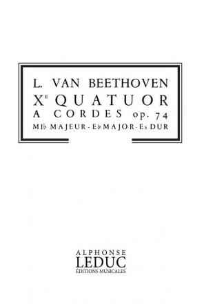 BEETHOVEN QUATUOR A CORDES N010 OP74 MIB MAJ/2 VIOLONS/ALTO/VIOLONCELL/PARTITION PH63