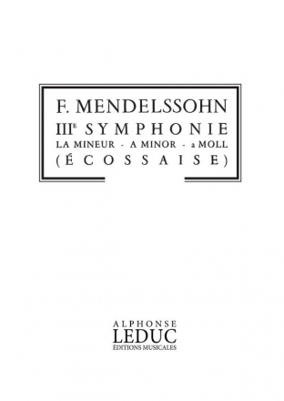 MENDELSSOHN SYMPHONIE N03 'ECOSSAISE' OP56 LA MINEUR PARTITION D'ORCHESTRE IN 16(POCHE) PH114