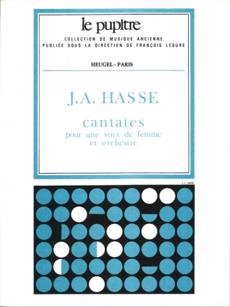 HASSE/HANSELL CANTATES POUR UNE VOIX DE FEMME ET ORCHESTRE PARTITION (LP11)